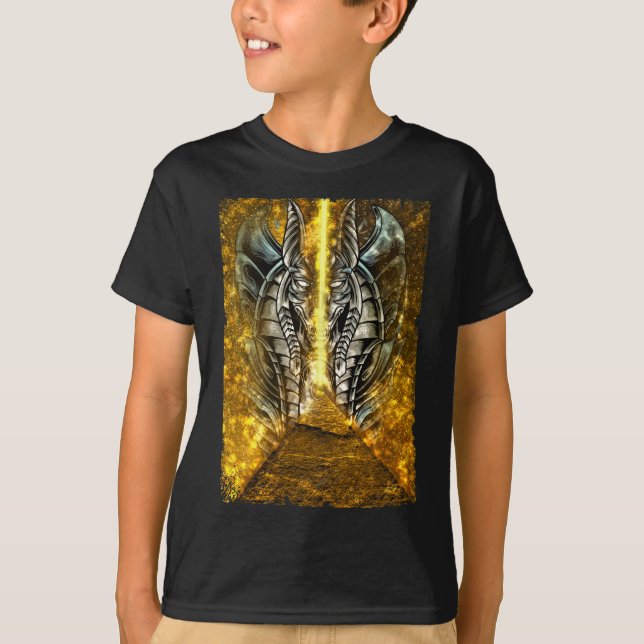 Egyptian God Anubis Pyramid Aesthetic T-Shirt (Front)