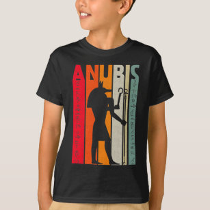 Egyptian God Anubis Retro Egypt Hieroglyphs T-Shirt
