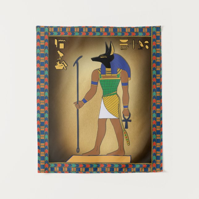 Egyptian God Anubis Wall Hanging  Tapestry (Front)