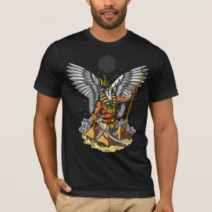 Egyptian God Horus Ancient Pyramids Ankh Mythology T-Shirt