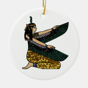 egyptian goddess ceramic tree decoration