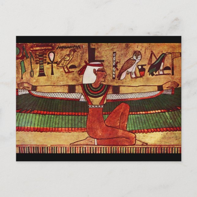 Egyptian Goddess Isis Wall Painting 1360 B.C. Postcard (Front)