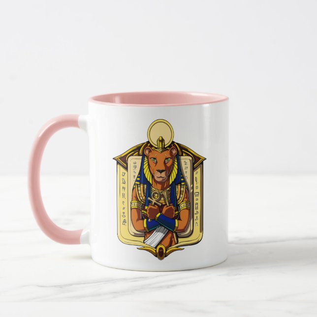 Egyptian Goddess Lioness Sekhmet God Bastet Mug (Left)