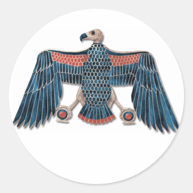 Egyptian Goddess Nekhbet Pectoral Classic Round Sticker (Front)