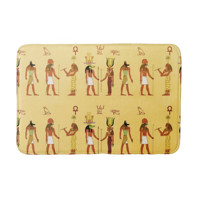 Egyptian Gods And Goddesses Bath Mat (Front)