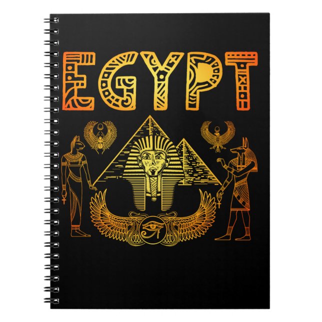 Egyptian Gods Pyramids King Egypt Pharaoh Notebook (Front)