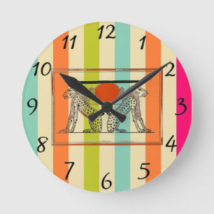 Egyptian Gods Round Clock