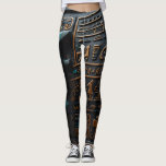 Egyptian Gold Hieroglyphic Leggings<br><div class="desc">Ancient elegance with the "Pharaoh's Legacy" Leggings,  featuring a bold design inspired by golden hieroglyphics and iconic pharaonic imagery. With rich black and gold tones,  these leggings are a wearable work of art,  showcasing the mystique and splendor of ancient Egyptian culture.</div>