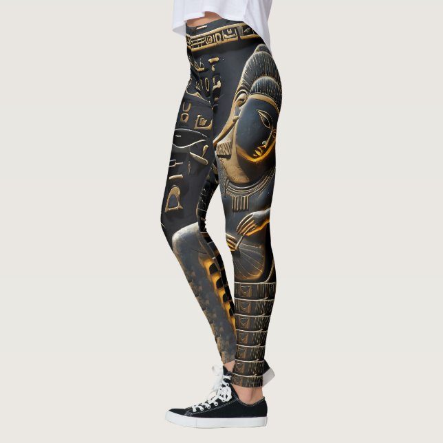 Egyptian Gold Hieroglyphic Leggings (Left)