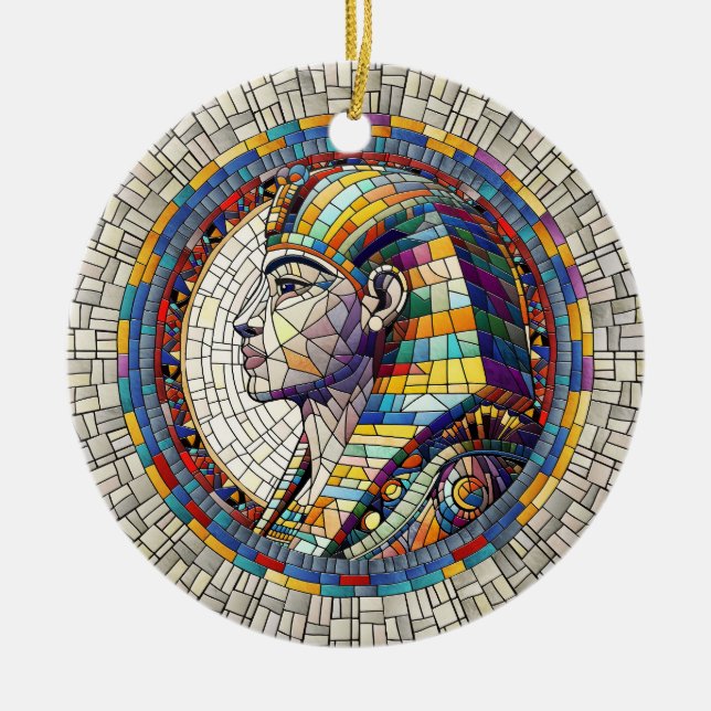 Egyptian Great Sphinx  -Mosaic Art Ceramic Ornament (Front)