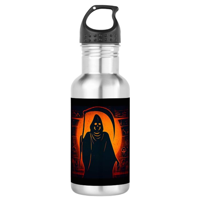 Egyptian Grim Reaper Halloween 1 532 Ml Water Bottle (Front)