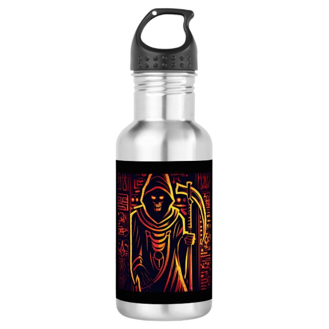 Egyptian Grim Reaper Halloween 3 532 Ml Water Bottle (Front)