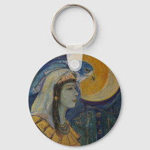 Egyptian Hawk Goddess Keychain