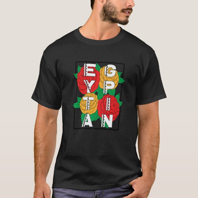 Egyptian Heritage Flower Traditional Cultural   T-Shirt (Front)
