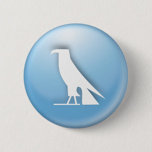 Egyptian hieroglyph A 6 Cm Round Badge