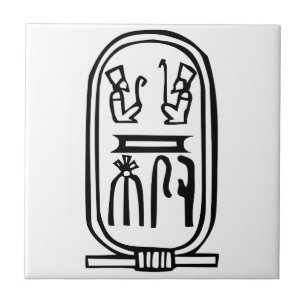 Egyptian hieroglyph ceramic tile