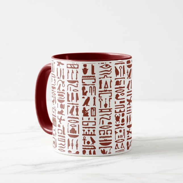 Egyptian Hieroglyph Mug (Front Left)