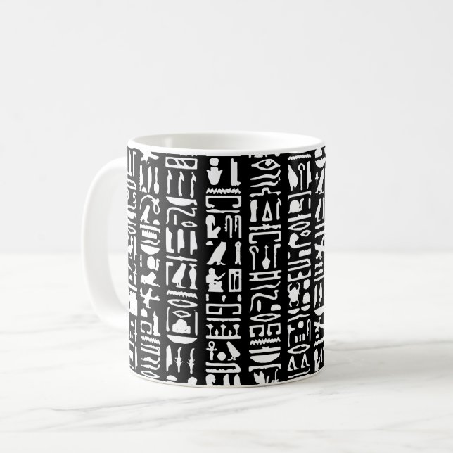 Egyptian Hieroglyph Mug (Front Left)