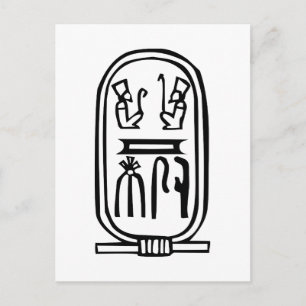 Egyptian hieroglyph postcard