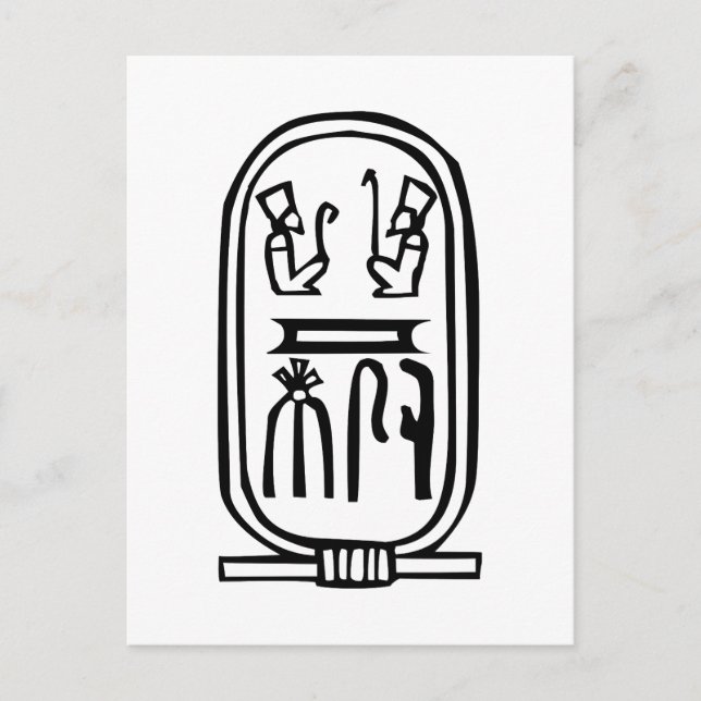Egyptian hieroglyph postcard (Front)