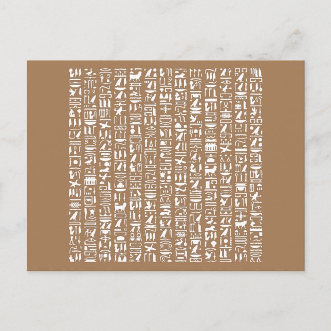 Egyptian Hieroglyph Postcard (Front)