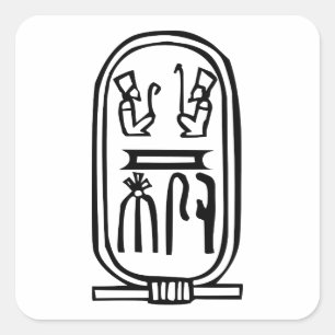 Egyptian hieroglyph square sticker