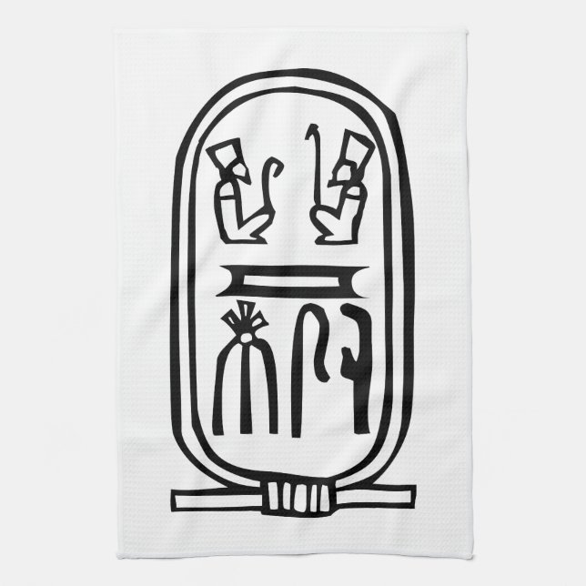 Egyptian hieroglyph tea towel (Vertical)
