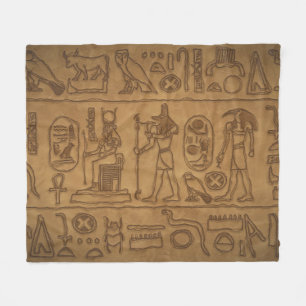Egyptian Hieroglyphic Art Fleece Blanket