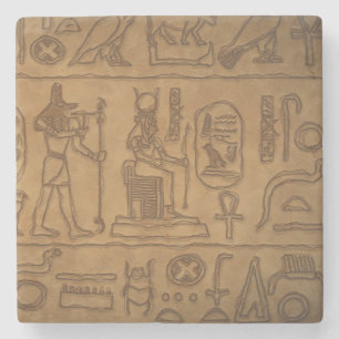 Egyptian Hieroglyphic Art Stone Coaster