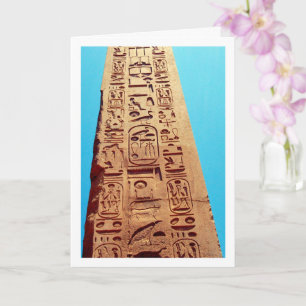 Egyptian Hieroglyphic Obelisk, Luxor Card