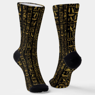 Egyptian hieroglyphic pattern vintage  socks