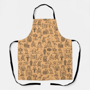 Egyptian Hieroglyphic Symbol Background        Apron