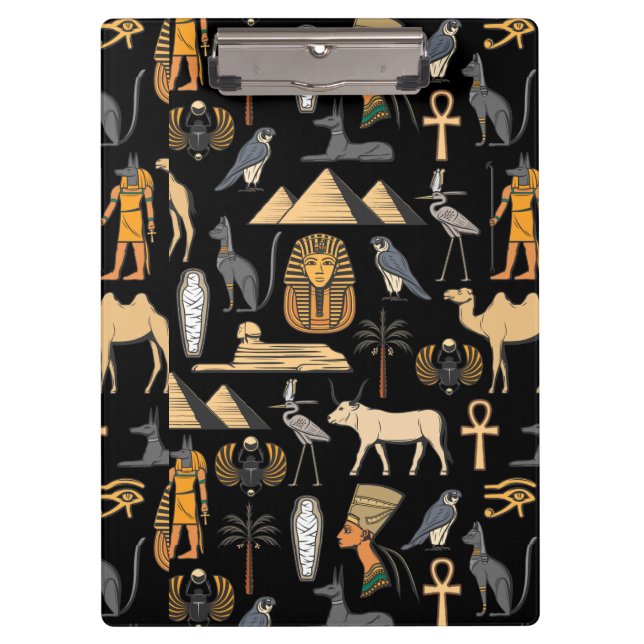  Egyptian Hieroglyphic Symbol Pattern Background   Clipboard (Front)