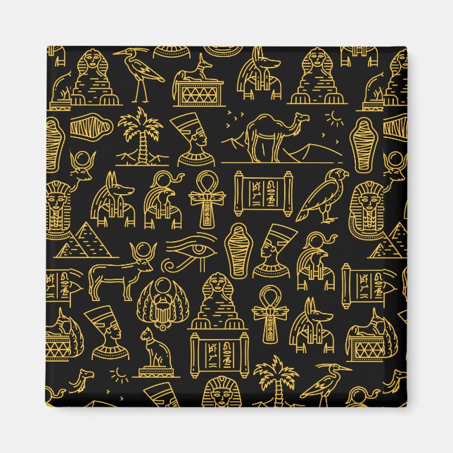 Egyptian Hieroglyphic Symbol Pattern          Magnet (Front)