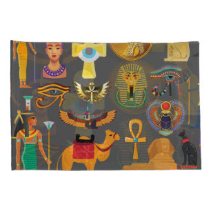 Egyptian Hieroglyphic Symbol Pattern pharaoh       Pillowcase
