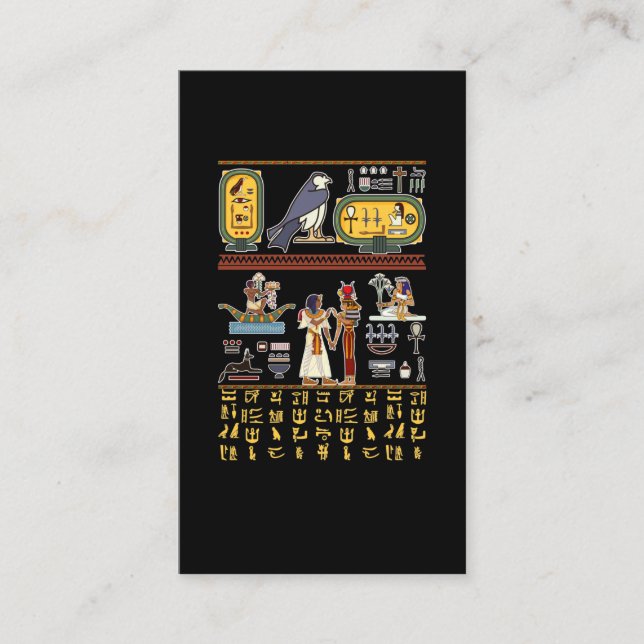 Egyptian Hieroglyphic Wall Mural Egypt Business Card (Front)