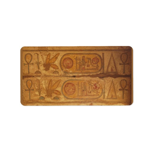 Egyptian hieroglyphic writing label (Front)