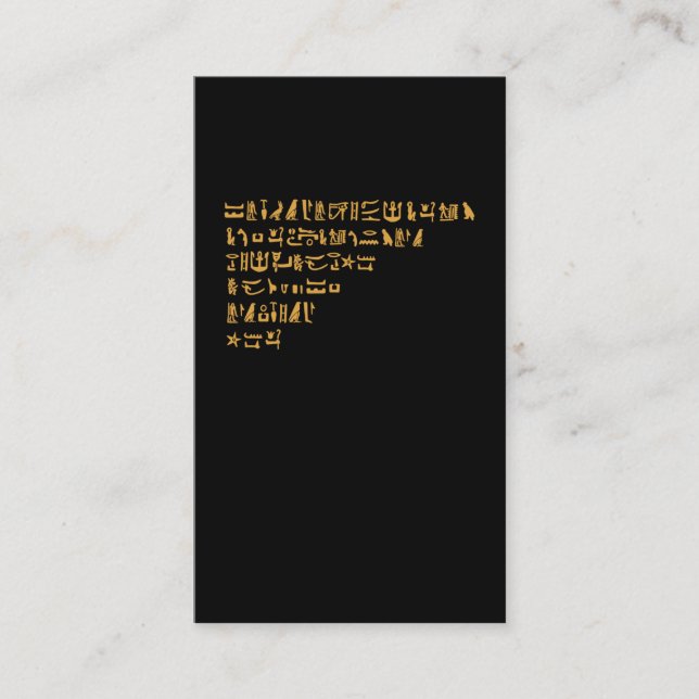 Egyptian Hieroglyphics Ancient Egypt Business Card (Front)