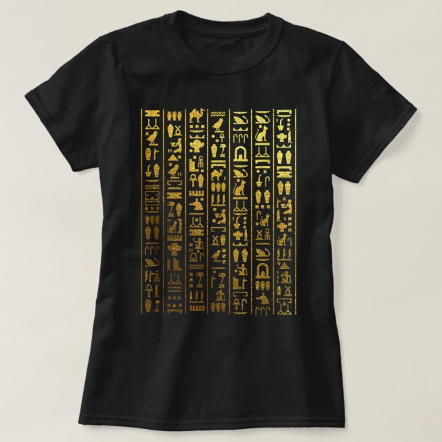 Egyptian Hieroglyphics - Ancient Egypt  T-Shirt (Design Front)