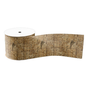 Egyptian hieroglyphics Birds Pattern 2 Grosgrain Ribbon