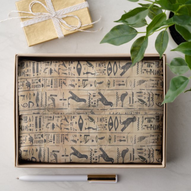 Egyptian hieroglyphics Birds Pattern 2 Tissue Paper (Gift)