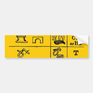 Egyptian Hieroglyphics Bumper Sticker
