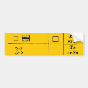 Egyptian Hieroglyphics Bumper Sticker