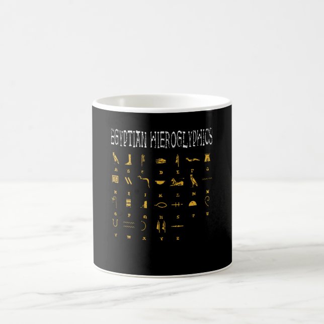 Egyptian Hieroglyphics Egypt Pyramid Coffee Mug (Center)