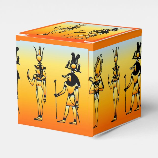 Egyptian Hieroglyphics Favour Box (Front Side)