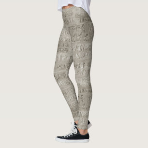 Egyptian Hieroglyphics Large Pattern Leggings