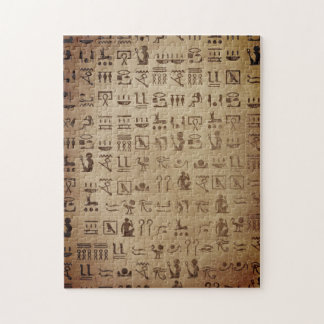 Egyptian Hieroglyphics on Papyrus Jigsaw Puzzle