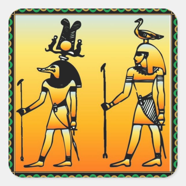 Egyptian Hieroglyphics Sticker (Front)