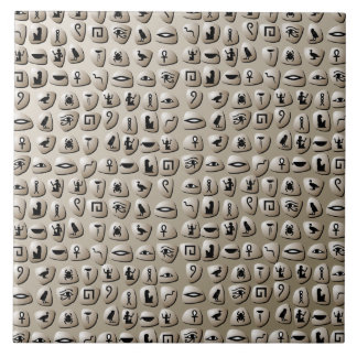Egyptian Hieroglyphics Stones Pattern Ceramic Tile