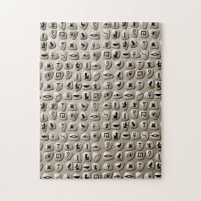 Egyptian Hieroglyphics Stones Pattern Jigsaw Puzzle (Vertical)